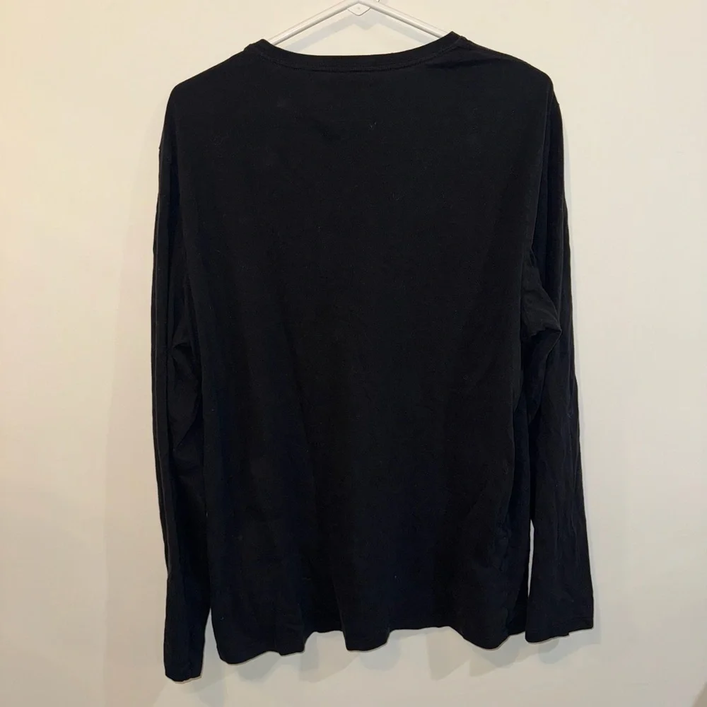 Banana Republic Black Long Sleeve Tee Classic Crew